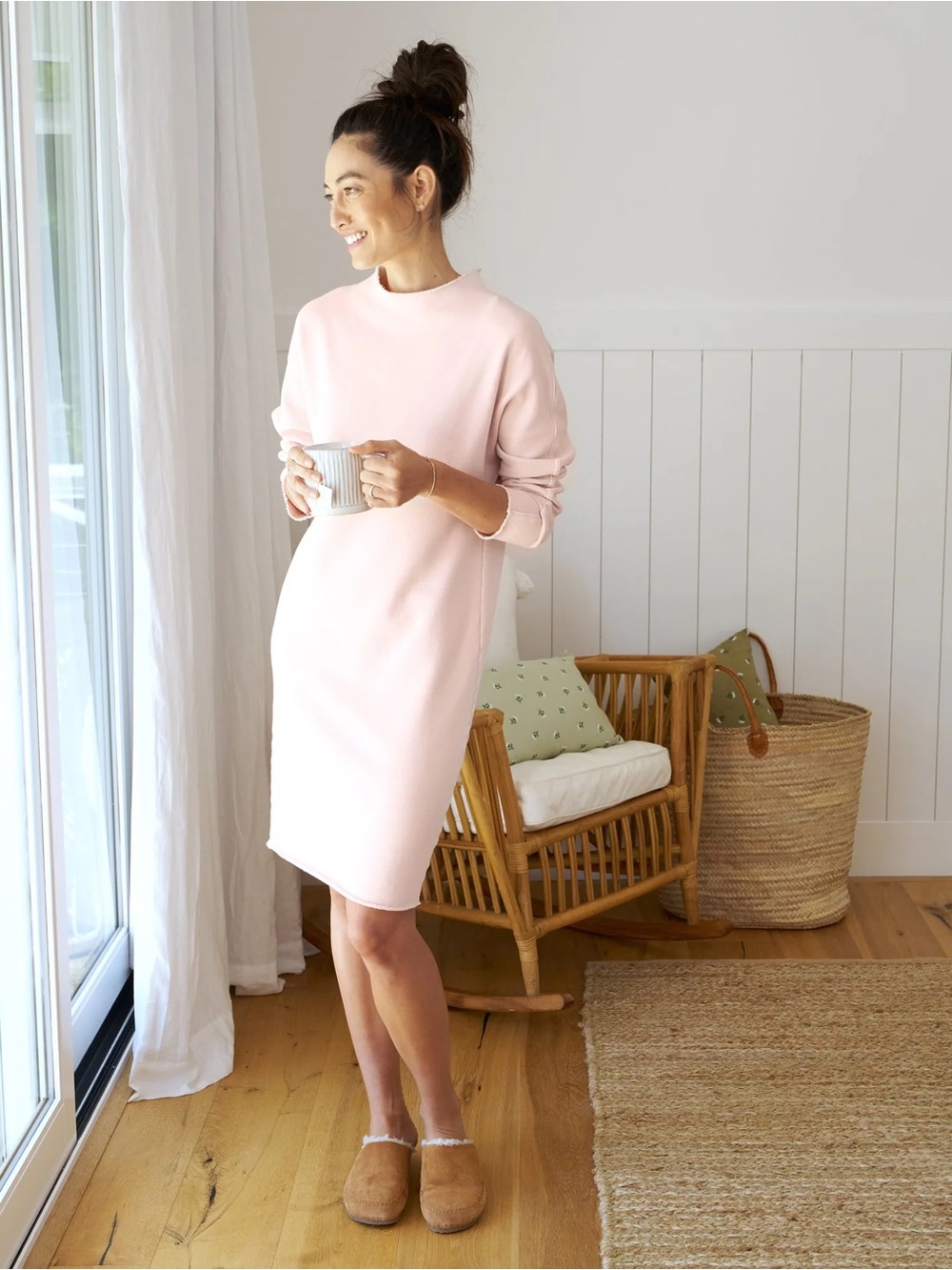 Frank & Eileen IZZIE Triple Fleece dress beige pink